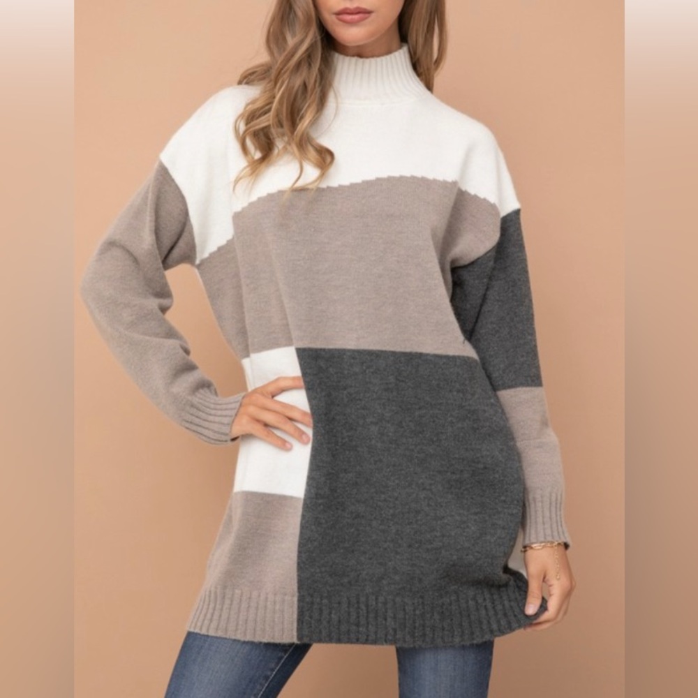 Color block sweater
